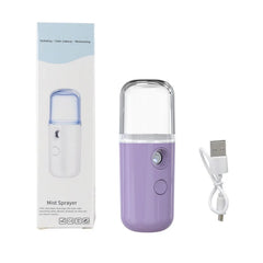 Mini 30mL Face Steamer USB Rechargeable Nano Facial Mister Beauty Portable Humidifier Diffuser Moisturizing Skin Care Tools