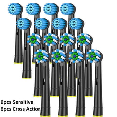 16/20PCS Brush Head nozzles for Oral B Electric Toothbrush Replacement Head Refill Sensitive Floss Cross Action for Oralb