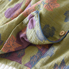 2024 Japanese Spring and Autumn New Women's Pajama Set 100% Cotton Vintage Long sleeved Pants Two Piece Set for Home Furnishings