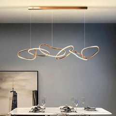Modern Simplicity Circle LED Pendant Lights for Dining Living Home Decor Hanging Ring Chandelier Lamp Fixture