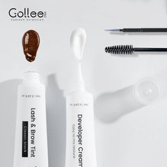Gollee Lash and Brow Tinting Kit Classic Black Natural Eyelash Lifting Perm Treatment Makeup Set 4-6 Weeks For Lash Curler Perm