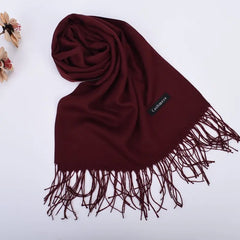 Leather Powder Autumn and Winter New Solid Color Scarves Wholesale for Men and Women 120g Single Color Headband Shawl