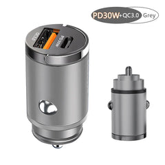 100W USB Car Charger Mini Fast Charging Dual Ports Phone Charger Type C QC3.0 PD Car Chargers for IPhone Xiaomi Huawei Samsung