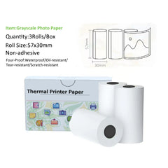 10 Rolls Thermal Paper Camera Printing White Children Camera Wood Pulp Instant Print Kids Rolling Paper Miniprinter Accessories