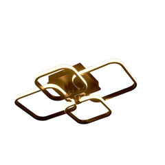 KOMORE Contemporary LED Energy-efficient Semi Flush Ceiling Light, White / Stepless Dimming