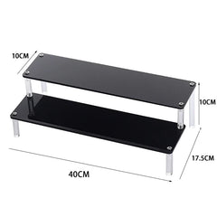 Acrylic Riser Display Stand Perfume Organizer Shelves for Amiibo Funko Figures Toys Cupcake Desserts Collection Cosmetic Jewelry