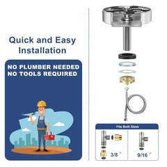 Kitchen Sink Glass Rinser Stainless Steel High Pressure Cup Cleaner Automatic Cup Washer Kitchen Faucet Bar Bottle Washer Tools