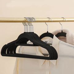 10 pcs /lot Velvet Hangers Non-Slip Clothes Rack Suit Shirt Coat Space Saving Hangers