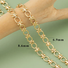 YEGUI C77,diy chain,18k gold rhodium plated,copper,pass REACH,nickel free,jewelry making,charms,diy bracelet necklace,1m/lot