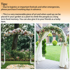 Heavy Duty Metal Wedding Arch, Garden Arbor, Trellis, Archway, Pergola, Balloon Decor Backdrop Stand