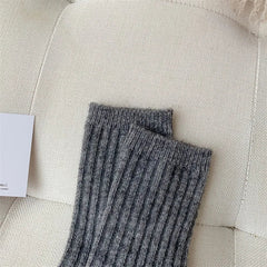 2024 New Winter Cashmere Wool Women Socks Casual japanese fashion Solid Color Thicker Long Sock Girls Thermal Warm Crew Sock