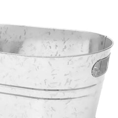 Galvanized Beverage Tub,Long Galvanized Oval Tub,Beer Champagne Cocktail Cooling,Galvanized Metal Ice Bucket for Home Parties