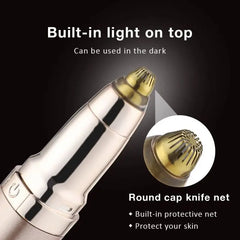 1 heating eyelash curler multifunctional 2-in-1 electric eyelash curler and trimmer, eyebrow shaver, ear and nose hair trimmer