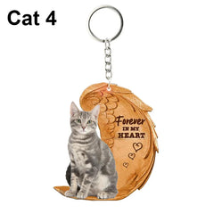 1 Piece 23 Style Dog Forever In My Heart Angel Pendant Bag Key Chains Car Keychain Keyring Pet Jewelry Gift For Women Girls