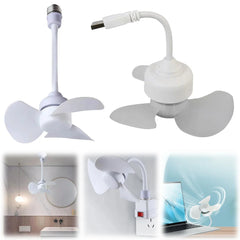 Modern LED Ceiling Fan E27 Base/USB Chandelier Ceiling Fan Hose Extender Light Bulb Fan with Socket for Bedroom Living Room