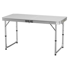 Features: - Folding table with carry handle - Moulded plastic top - includes handy carrying handle - Sturdy aluminum alloy fr