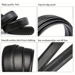 Fashion Business Men'S Belt Genuine Luxury Brand Metal Buckle Belt High-Quality PU Leather Soft Belt With Cargo Pants Jeans