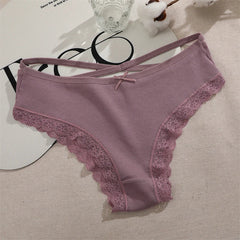 4PCS Women's Cotton Briefs Sexy Female Underpants Elasticity Comfortable Underwear Panties Lingerie S-XL Solid Color Intimate