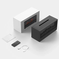 Fireplace Air Humidifier Dynamic Flame Essential Oil Diffuser 150ml Aromatherapy Diffuser with Timer Cool Mist Humidifier