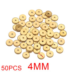 50pcs Stainless Steel Daisy Snowflake Flower Spacer Beads Gold Plated Loose Bead Cap for DIY Needlework Jewelry Making Bracelet