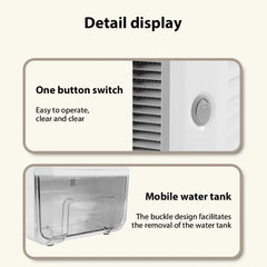 Air Dehumidifier 72W Home Dehumidifier portable dehumidifier Tank capacity 2000ML Air Dryer For Home Bedroom Office Kitchen Drye