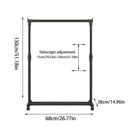 Heavy-Duty Telescopic Clothes Rack