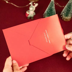 5/1PCS 3D Pop UP Christmas Greeting Cards with Envelope Friend Family Blessing Postcard Birthday New Year Christmas Decoration