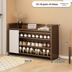 Free installation shoe rack indoor simple folding household multi-layer dustproof rental room shoe storage artifact