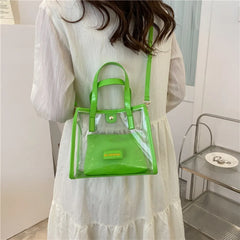 Crossbody Shoulder Bags with Removable Strap Stadium Approved Bags Women Transparent Clear Purse