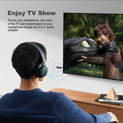 3.5mm Aux Bluetooth 5.3 Receiver Transmitter 2-in-1 Wireless Audio Adapter for TV Headset Car Radio Flight Mp3 Player Speaker