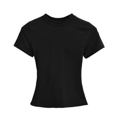 2024 New High Quality Casual T shirt Sexy Slim Short Sleeves Fashion Trend Solid Women Clothing y2k Tops