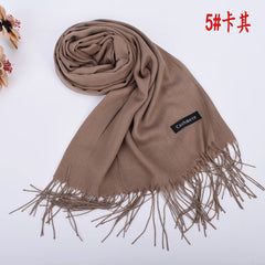 Leather Powder Autumn and Winter New Solid Color Scarves Wholesale for Men and Women 120g Single Color Headband Shawl