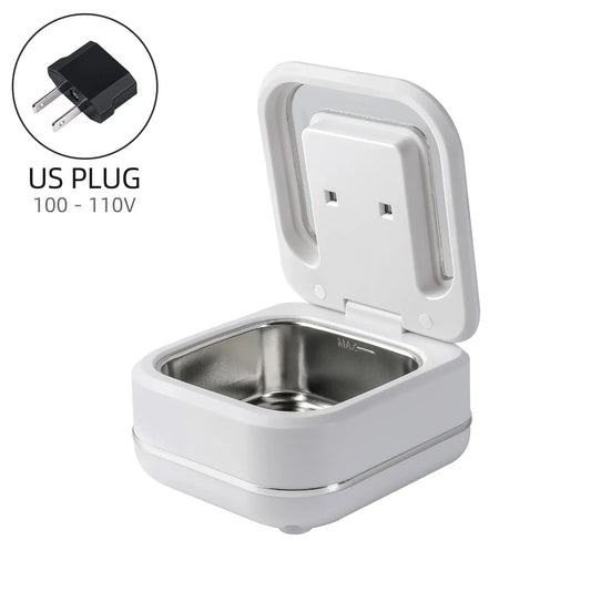 Household Ultrasonic Cleaner Ultrasound Jewelry Cleaner UV Light Sterilization Ultrasonic Dentures Retainer Washing Machine