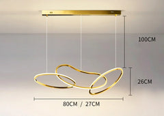 Modern Simplicity Circle LED Pendant Lights for Dining Living Home Decor Hanging Ring Chandelier Lamp Fixture