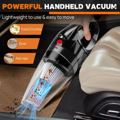 Car Vacuum Cleaner Wireless - Portable Handheld Hoover 8000PA Strong Suction 65W Cordless