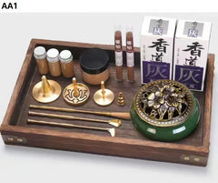 Incense Burner Set Brass Incense Fragrance Making Kit Incense Sealing Mold Incense Holder for Yoga Meditation Home Fragrance