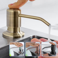 Kitchen Soap Dispensers 500ml Build in Dispenser Soap For Kitchen Bathroom Accessories Stainless Steel Pump Liquid PE Bottle