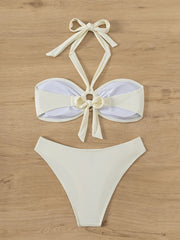 "2025 Sexy Bandeau Push-Up Bikini Set - Brazilian Thong Swimwear for Women"