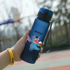 Lilo & Stitch 560ML Water Cup Children Portable Plastic Cartoon Figures Kawai Stitch Outdoor Large Capacity Sports Water Bottle