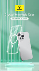 Baseus Magnetic Phone Case for iPhone 15 14 13 12 11 Pro Max Wireless Charging Cover For iPhone 15 14 Pro Max Magnet Clear Case
