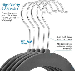 10 pcs /lot Velvet Hangers Non-Slip Clothes Rack Suit Shirt Coat Space Saving Hangers