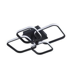 KOMORE Contemporary LED Energy-efficient Semi Flush Ceiling Light, White / Stepless Dimming