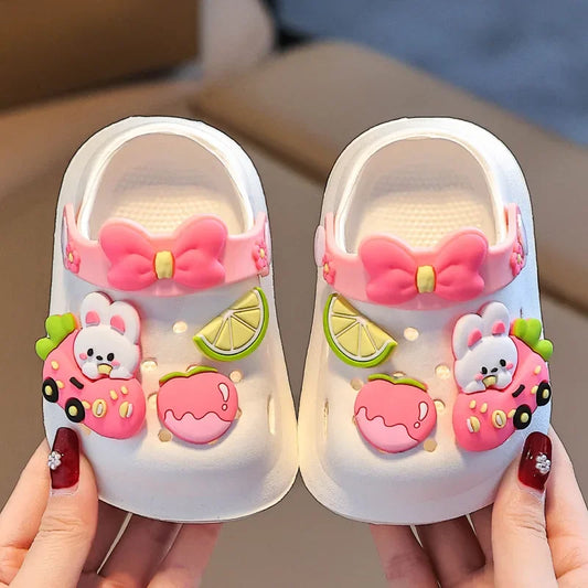 Summer Children Garden Clogs Shoes Boys&Girls Beach Sandal Kids Lightweight Breathable Cute Cartoon Slip Baby Slippers