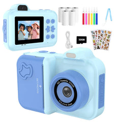 Children Camera Instant Print Camera For Kids Dual Lens Video Recording Photo Thermal Printing Mini Digital Camera With 32G Card