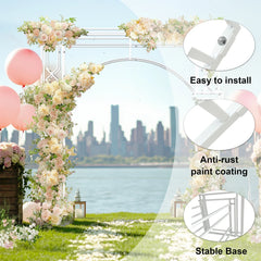 Modern White Wedding Arch Archway Stand Celebration Ceremony Backdrop Stand Garden Trellis Proposal, Bridal Party
