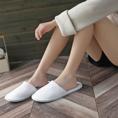 3 Pairs/Set Closed Toe Non-slip Hotel Slippers High Quality Disposable Hotel Bathroom Slippers Indoor Guest Travel Slippers Hot
