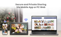 Digital Picture Frame10.1 Inch 32G WiFi Photo Frame 1280x800 HD IPS Touch-screen Auto Rotation Photo Sharing Via APP Decorative