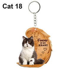 1 Piece 23 Style Dog Forever In My Heart Angel Pendant Bag Key Chains Car Keychain Keyring Pet Jewelry Gift For Women Girls