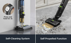 EUREKA NEW400 Cordless Wet Dry Cordless Vacuum Cleaner, Lightweight, Smart Cordless Vacuum Cleaner and Mop, Self-Cleaning