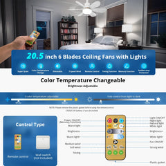 IRALAN Modern ceiling led light fan 52CM 42CM silent with remote control ceiling fan lamp for room office study kitchen